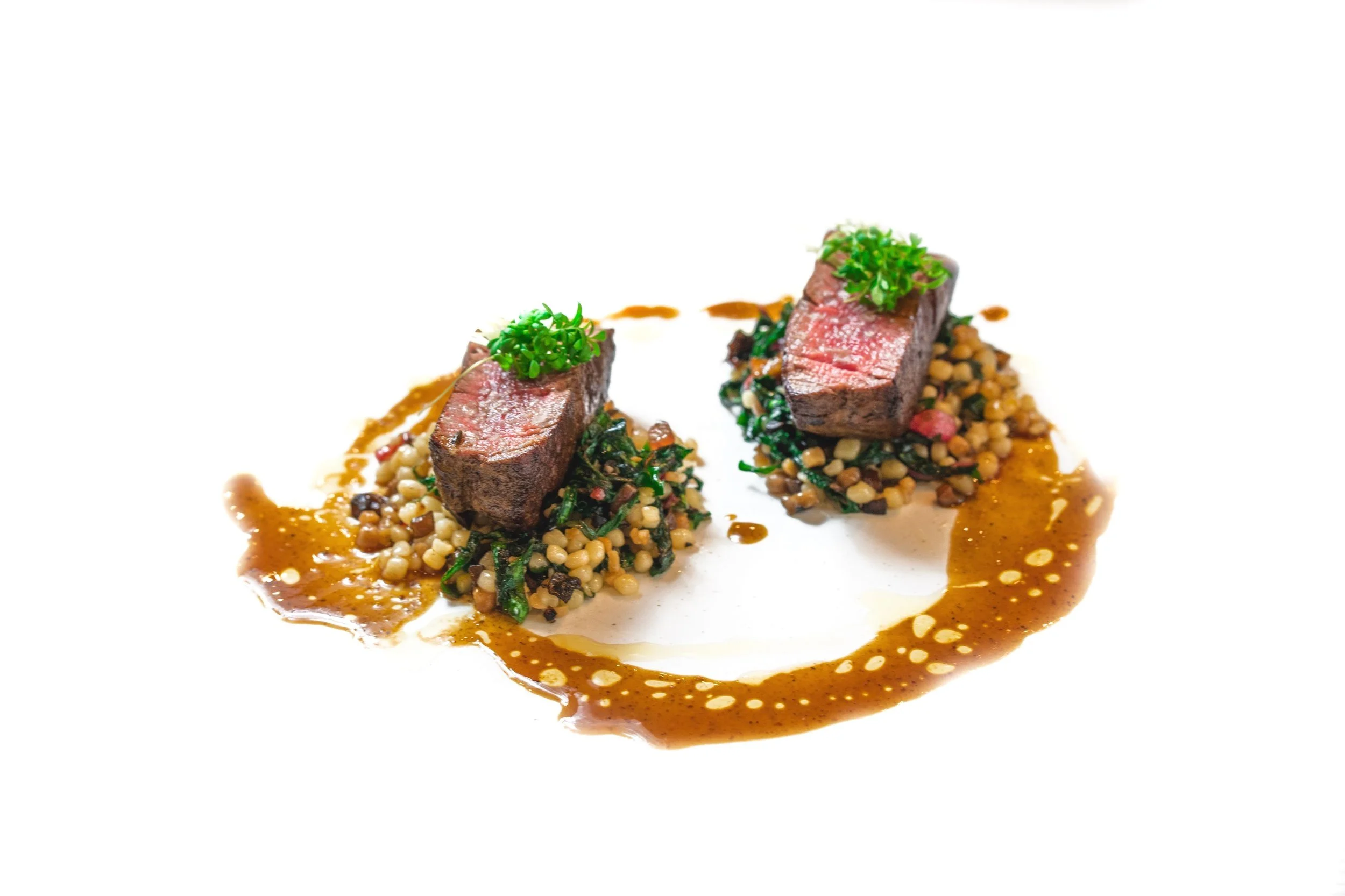 Main course plating at FinePrint